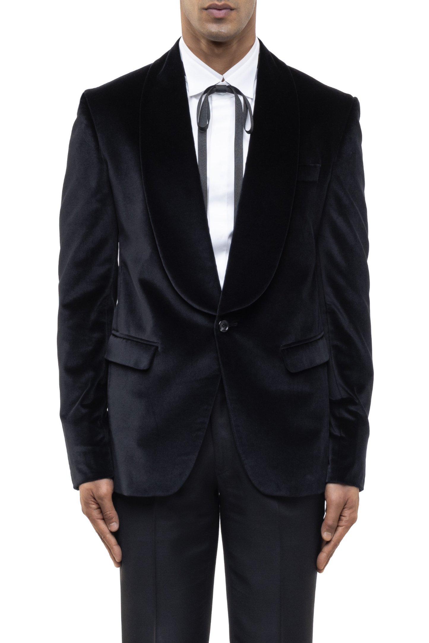 Black Velvet Shawl Lapel Tuxedo Set