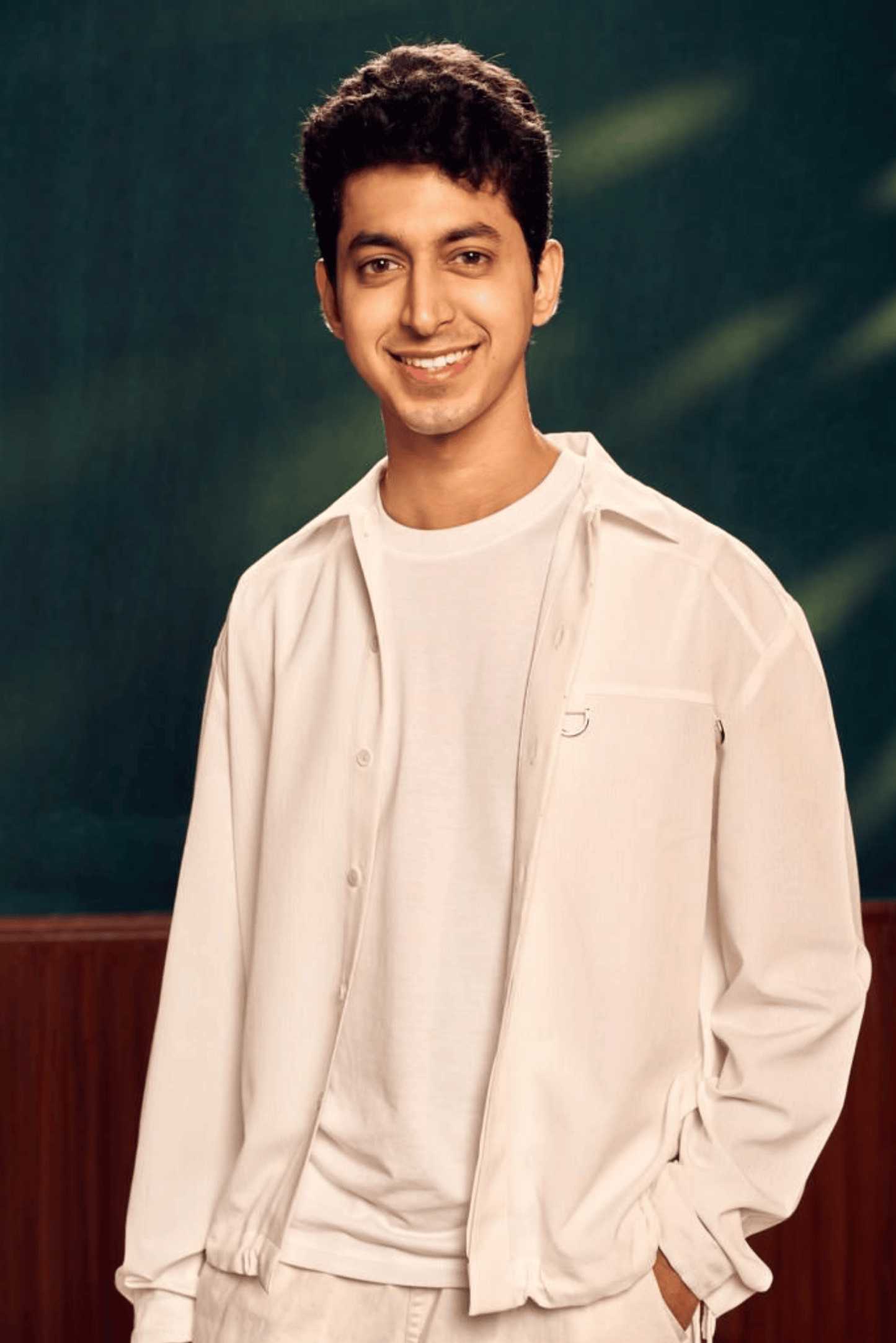 Off-White Worsted Wool Drawstring Shacket