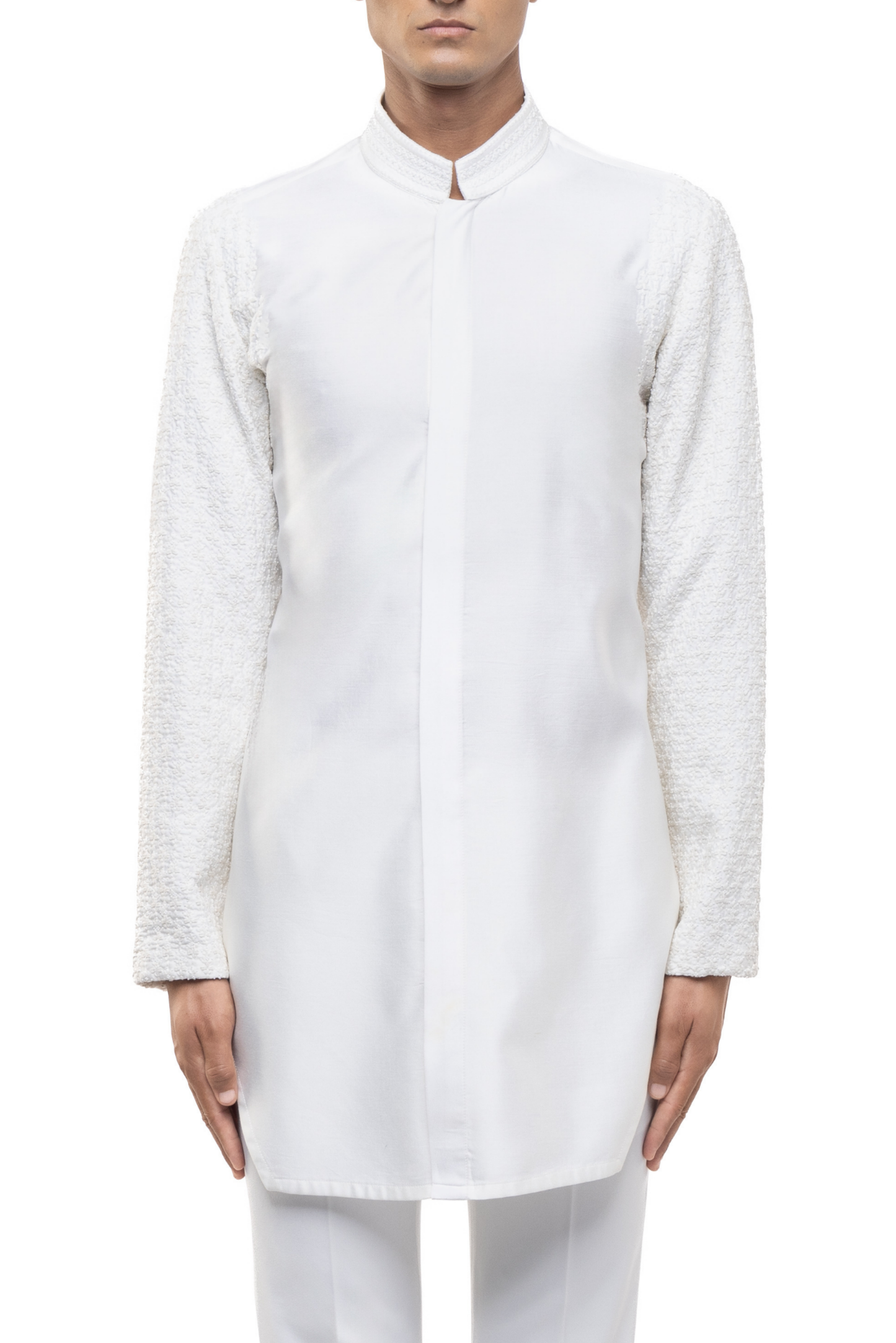 Ivory Silk Deconstructed Kurta Set