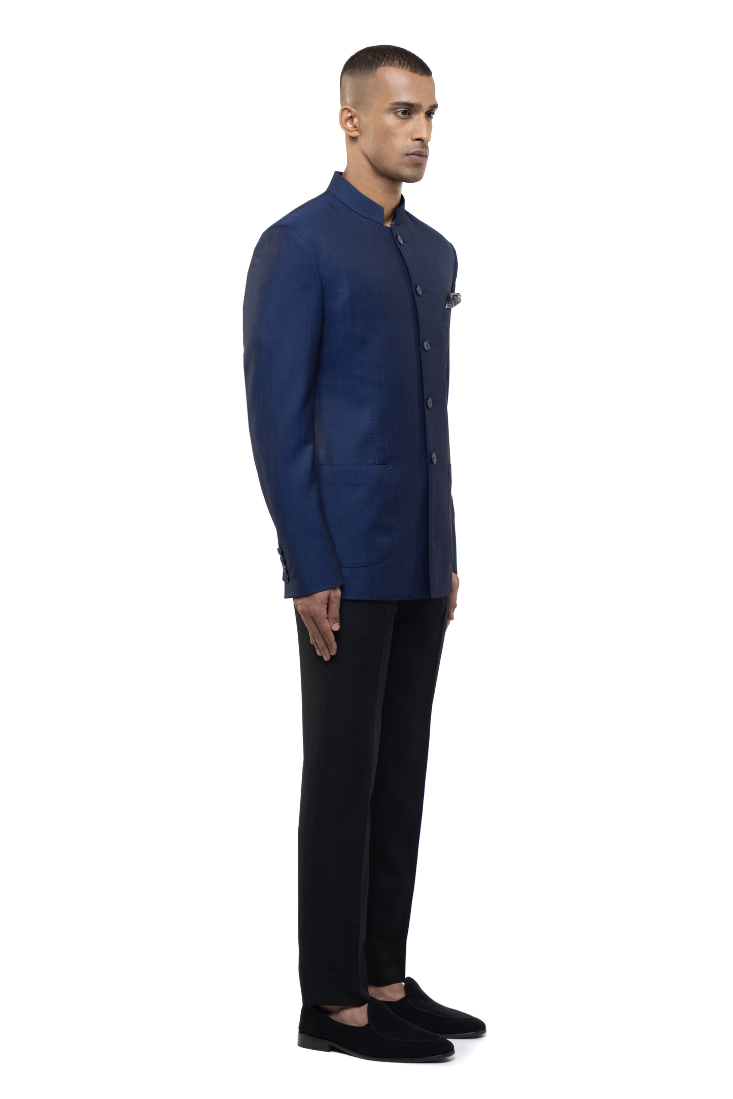 Navy Blue Classic Bandhgala Set