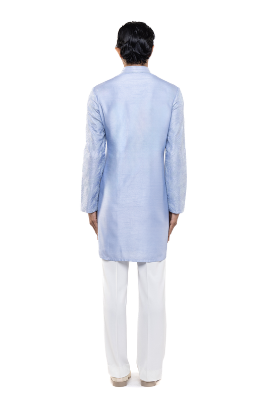 Light Blue Hand Embroidered Kurta Set